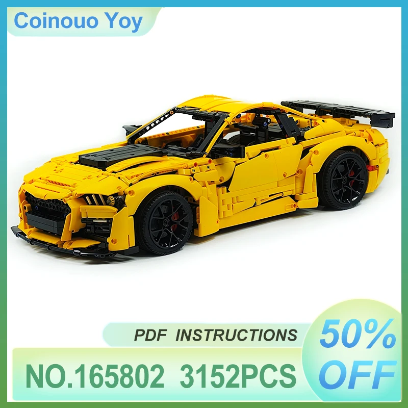 

MOC 165802 HighTech Yellow Sport Car 1:8 Building Block Compatible 42115 Speed Vehicle Brick Assembly DIY Toy Christmas Gift Kid