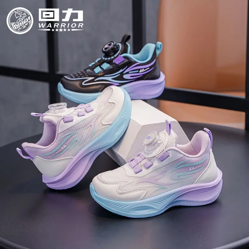 

Детская повседневная обувь Warrior, осень 2024, новая дышащая спортивная обувь для девочек, легкие сетчатые кроссовки для мальчиков для детей