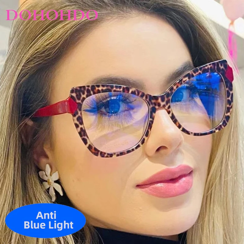 

Personality Trending Big Cat Eye Brand Women's Glasses Fashion Design Anti-Blue Light Computer Games Unisex Optical Eyeglasses