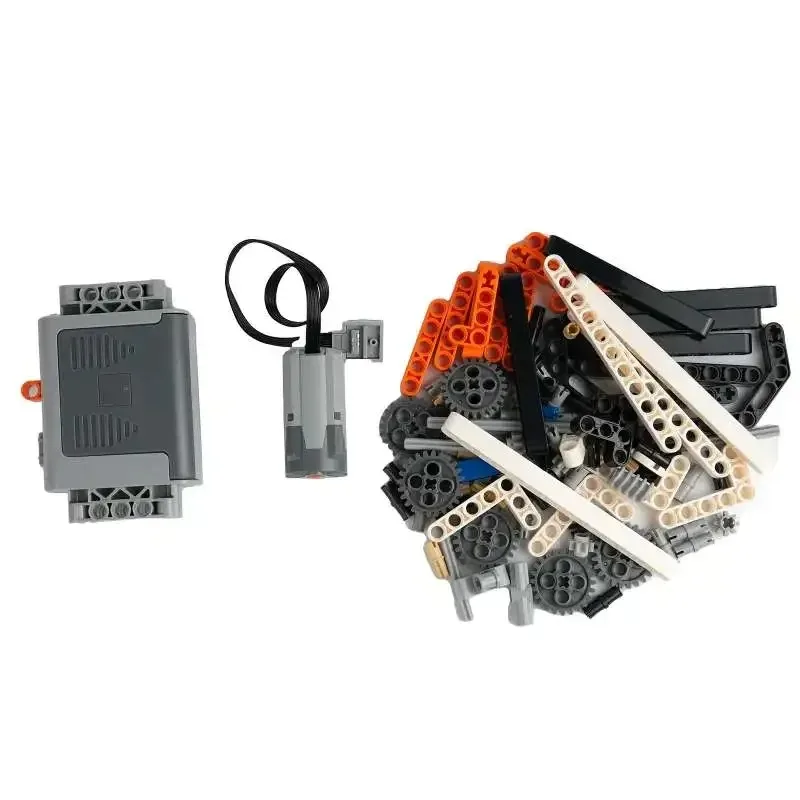 MOC-Robot biónico hexagonal 66844, juego de bloques de construcción, vástago para caminar, juguete educativo con Motor de potencia, juguetes de ladrillos MOC DIY