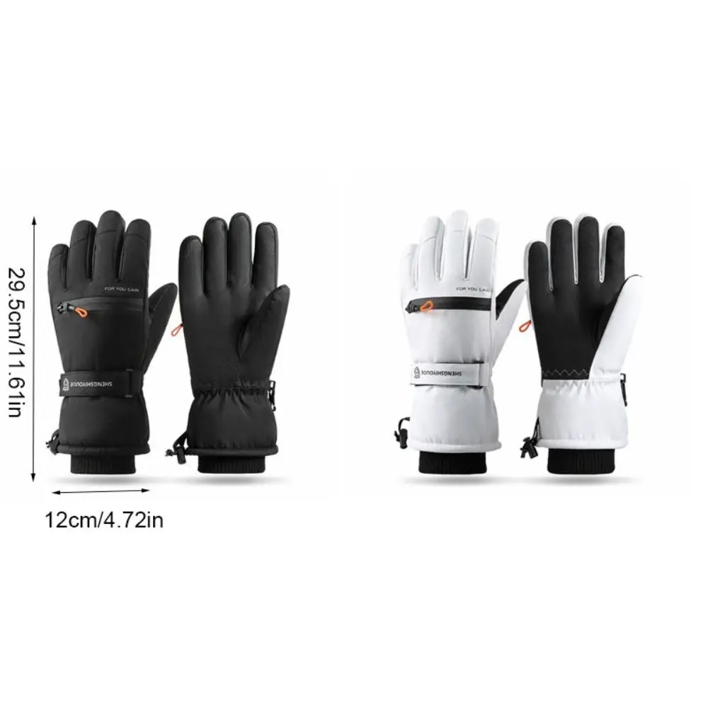 أزياء الصلبة اللون الشتاء قفازات التزلج رشاقته أفخم على الجليد قفازات كاملة الأصابع يندبروف قفازات شاشة اللمس الفتيات