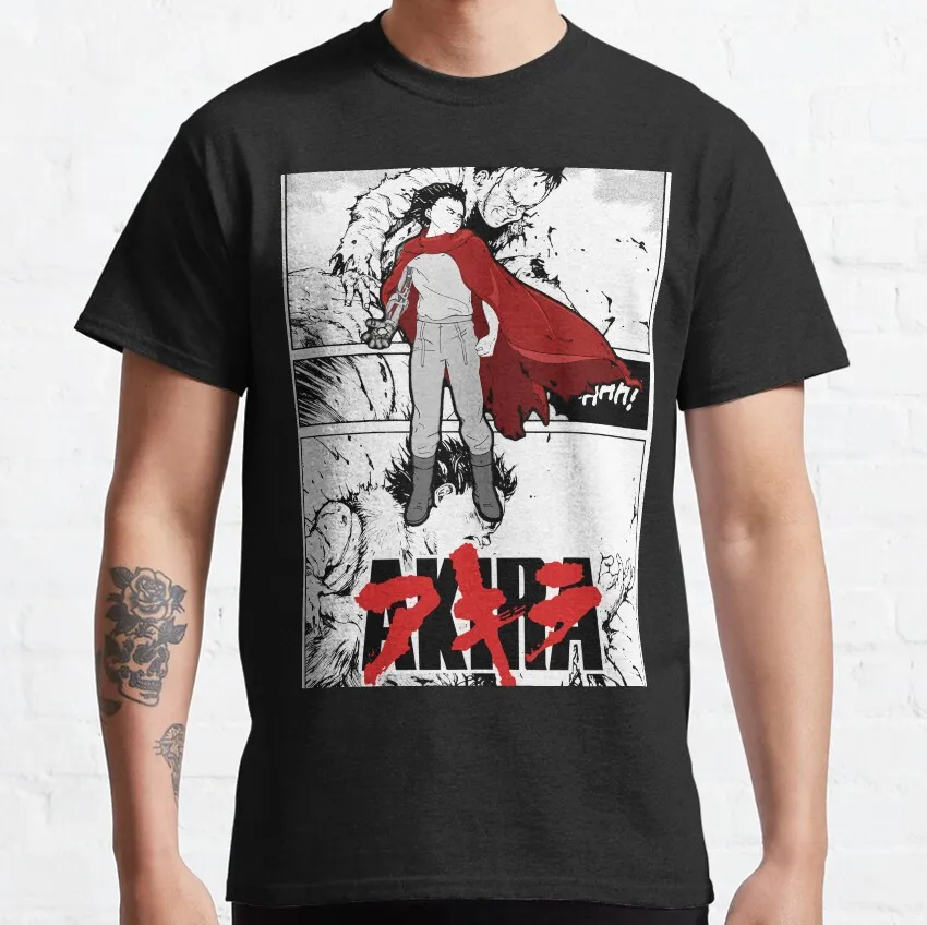 

Tetsuo Shima Akira Anime T Shirt Cyberpunk Manga City explosion Graphic clothes cyber mecha Neo-Tokyo Streetwear All size tops