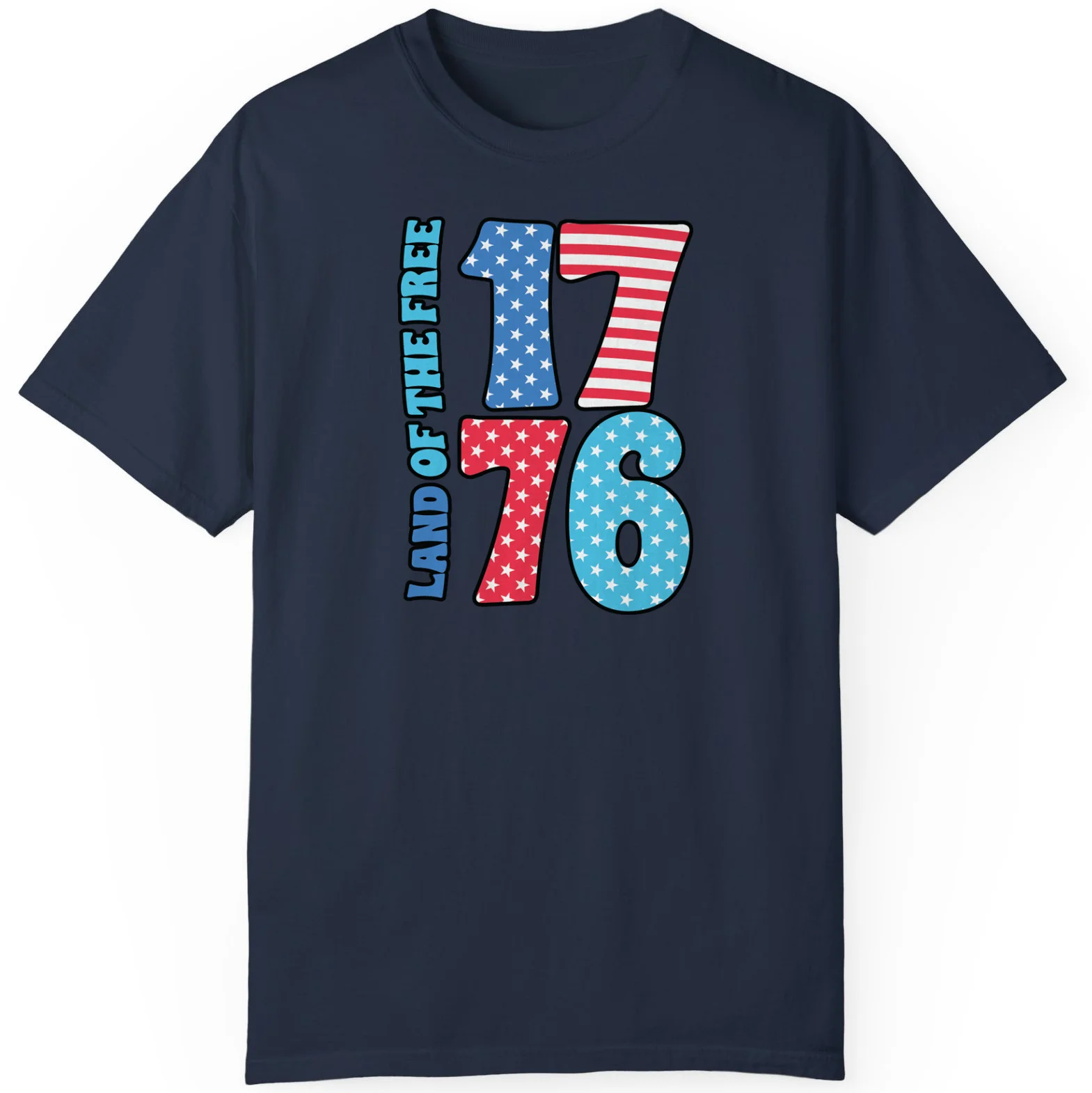 Land Of The Free 1776 Vintage Gift For Independence Day Unisex T-Shirt S-5XL