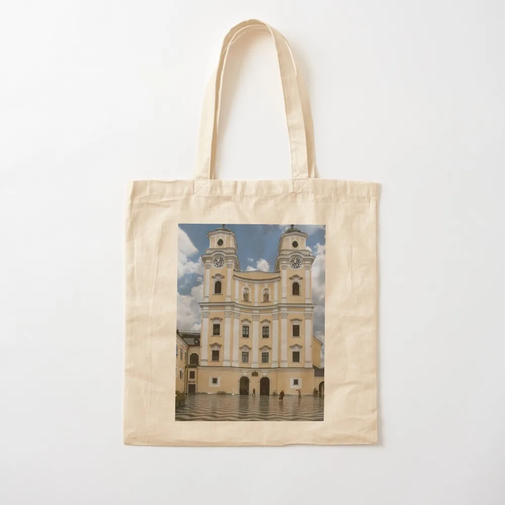 St Michael's Church, Mondsee. Tote Bag tote bag custom bags luxury women shopper bag women canvas Canvas Tote