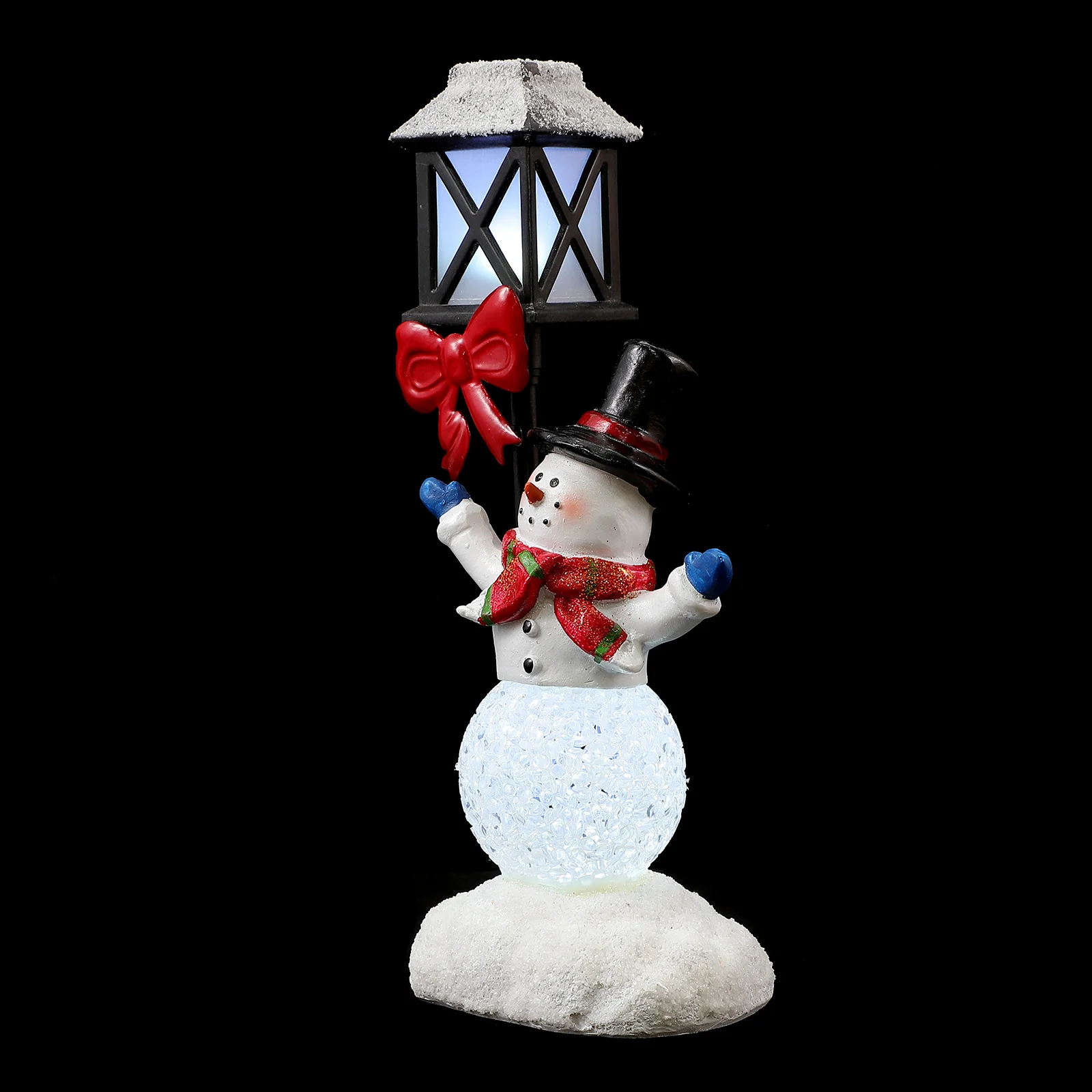 1 قطعة ضوء الليل ثلج عيد الميلاد تحت عنوان الراتنج الحرفية شيك ديكور المنزل سطح المكتب مهرجان ضوء تزين ديكور مضيئة