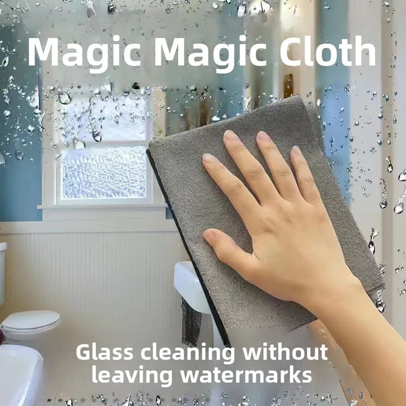 streak free glass cleaning magic cloth multipurpose mirror wiping rag no water mark household kitchen bathroom car window cleani