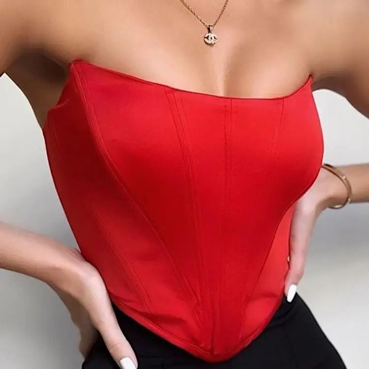 

White Crop Top Tank Tops for Corset Women Streetwear Cleanfit Sle RPET Regenerated Fabric A-Line Narrow Strap Vest
