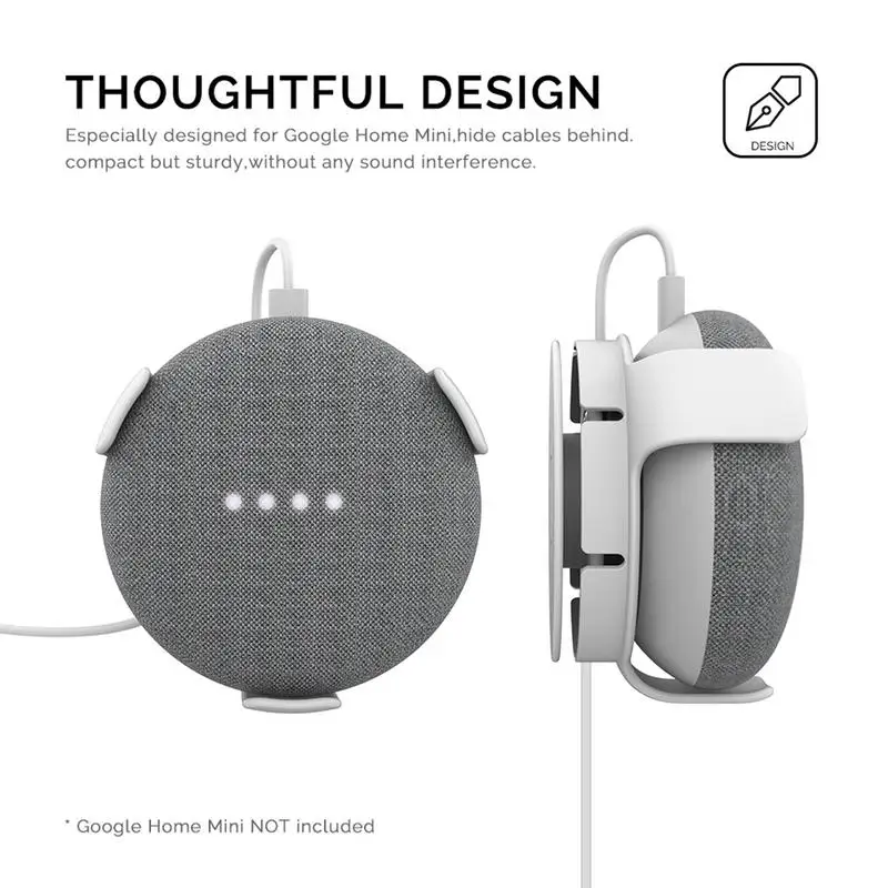 ForGoogle Home Mini Wall Mount Holder Cord Management untuk Google Home Mini Smart Speaker Accessory