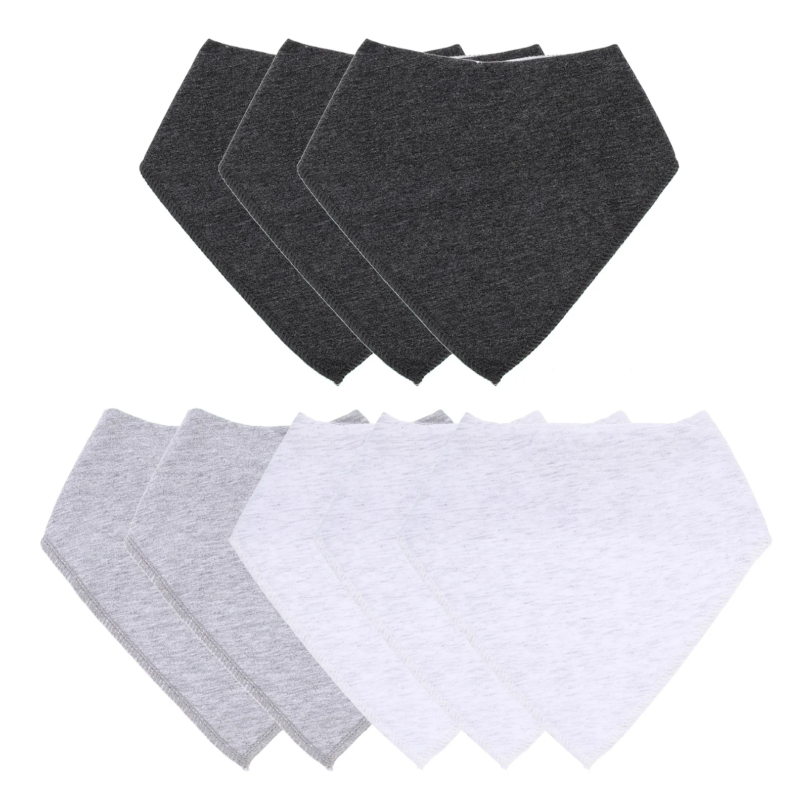 

8Pcs Pure Color Wiping Cloths for Babies Ultra Absorbent Cotton Bandana Bibs Lightweight Drool Protectors for Infants Toddlers