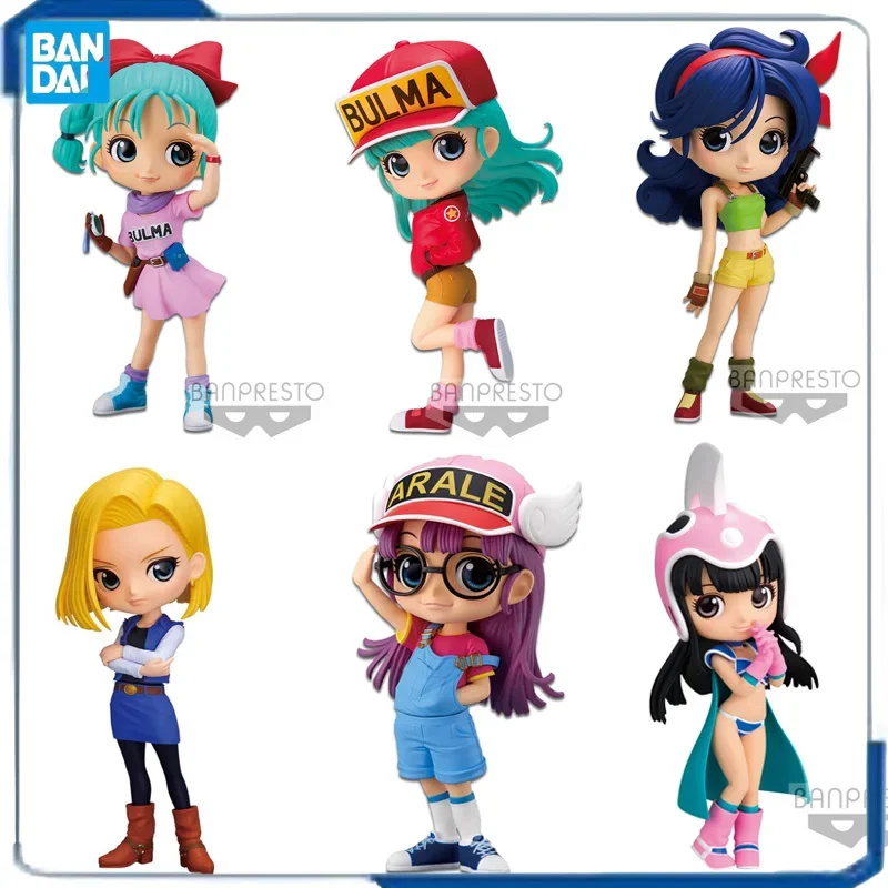 

Bandai Original Dragon Ball Arale Chichi Bulma Ranchi lazuli Q Posket Anime Figures Collectible Action Figure Model Kids Toys
