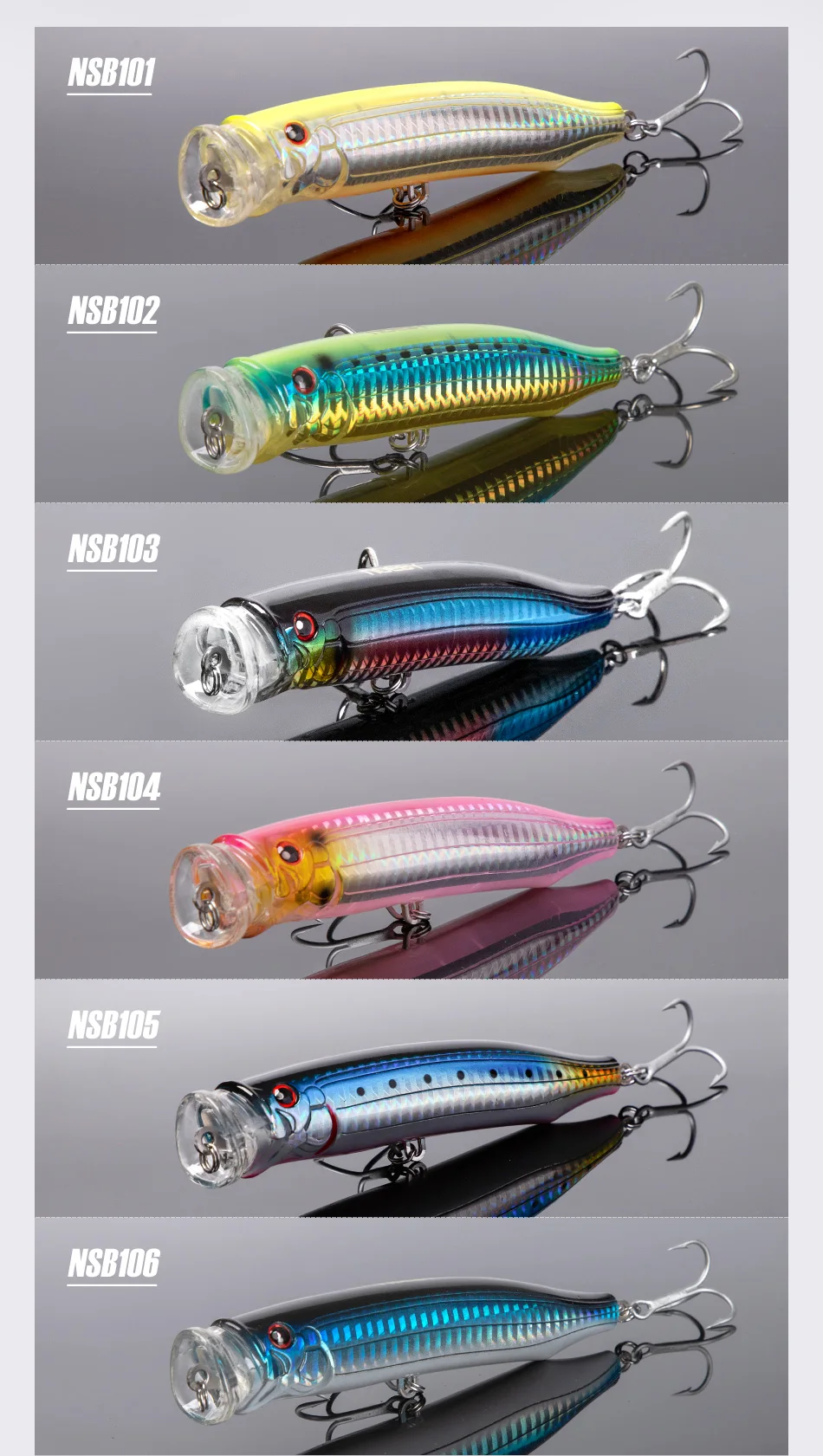 Noeby Topwater Popper Angeln Locken 100 120 150mm Wobbler Künstliche Harten Köder Feed Popper für Meer Bass Thunfisch GT angeln Lockt – Detail 15