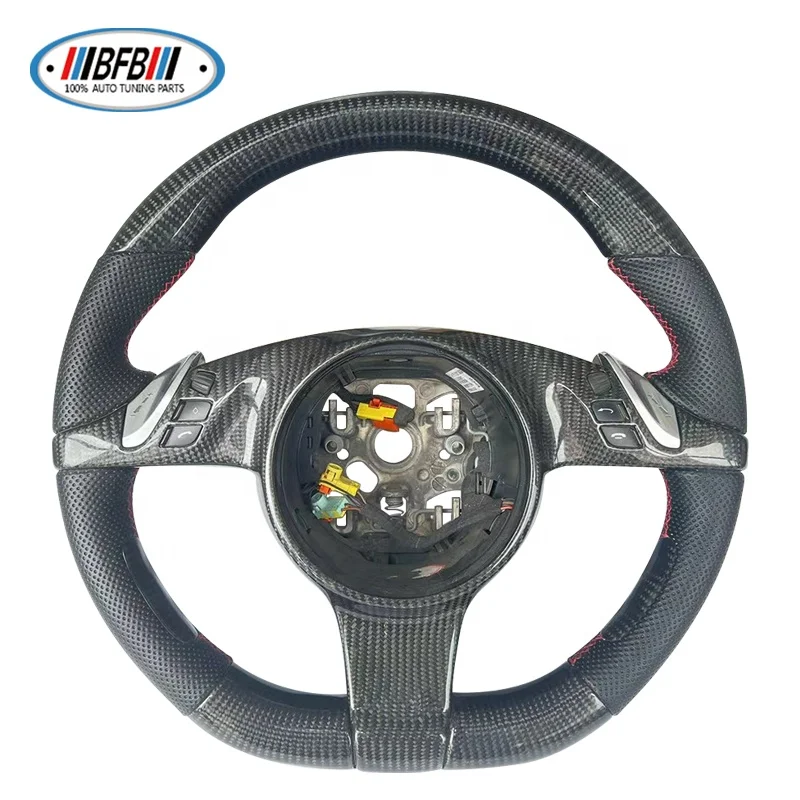 포르쉐 카이엔 92A 9YA 9PA 파나메라 970 911 2008-2013용 카본 파이버 스티어링 휠