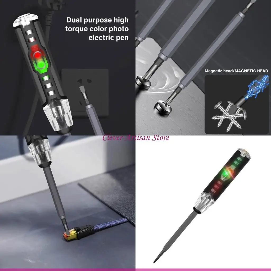 

E06B Легкая детектор напряжения отвертка с двойной функциональностью для обнаружения точек перерыва с легкой и безопасной цепью.