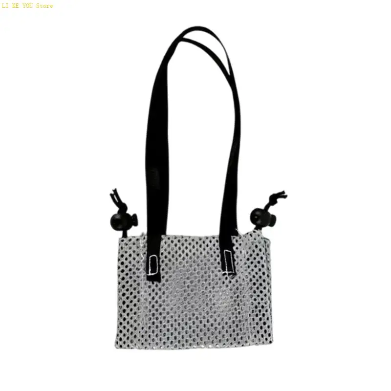 W3JE Portable Handheld Bird Cage Regulable Shoulder Strap Bird Bag Easy To Carry