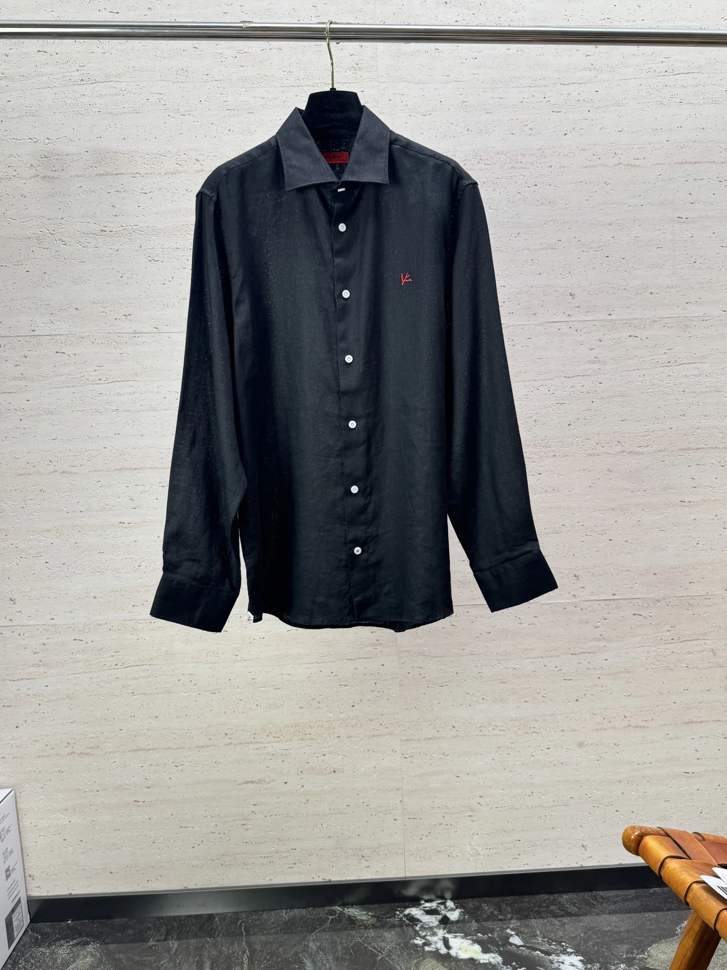 BLSK CPRT Shirt Linen men 2027 New Thin casual breathable embroidery comfortable long sleeves straight quality Big size S-4XL