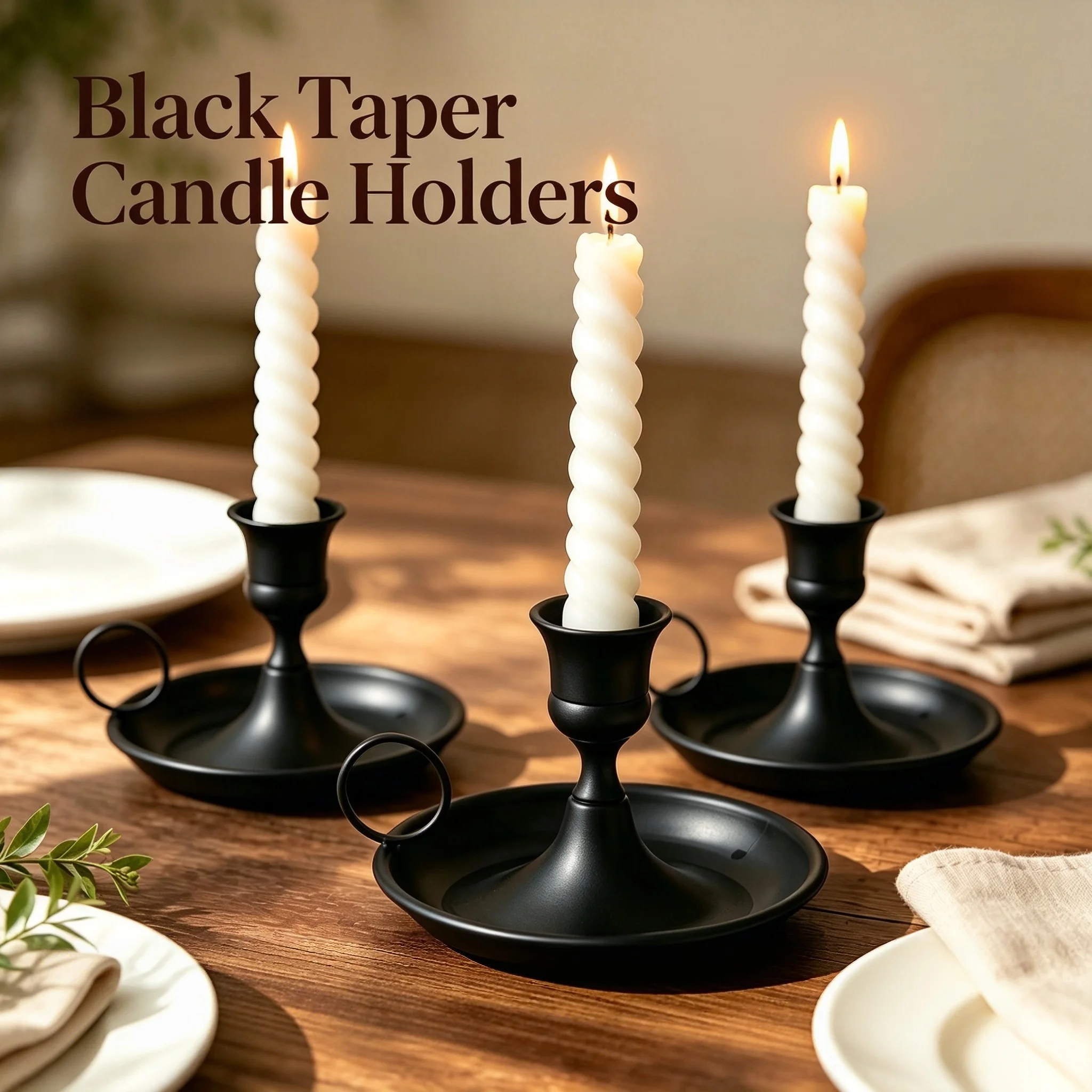 Desktop Metal Candle Holder Candlestick Adornment Candle Holder With Handle Centerpiece Dining Table Wedding Festive Decoration