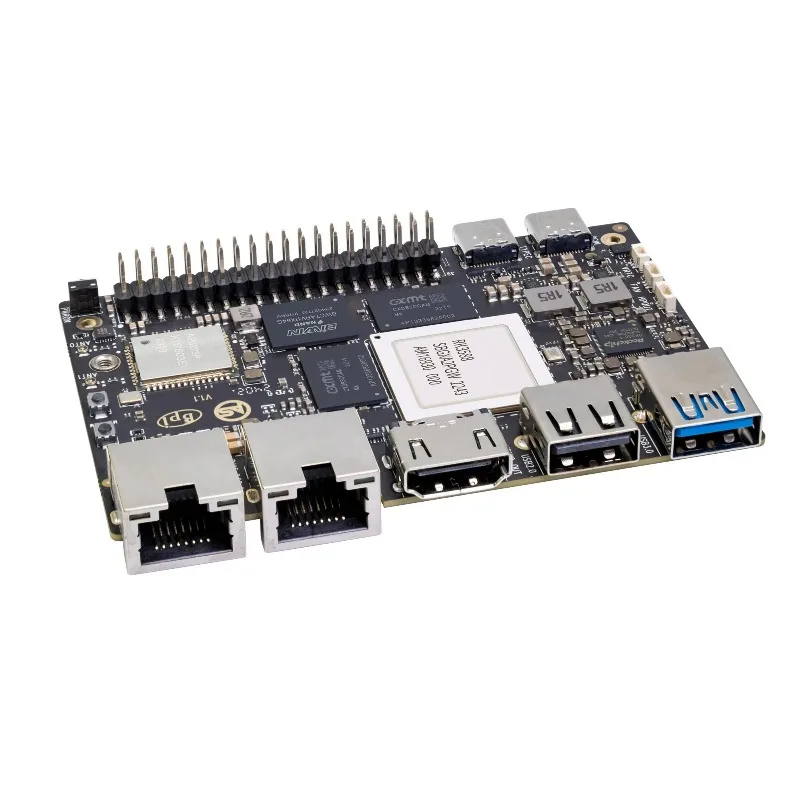 RK3588 Single Board Computer SBC 8K60 6TOPS NPU 32GB LPDDR4x 128GB EMMC WiFi6 2x2.5G Edge AI NAS NVR Digital Signage CE FCC