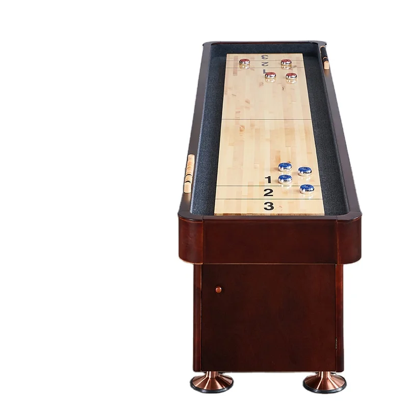 High-end luxury sand curve table for competition activities Shuffleboard table for competition Solid wood sand kettle table