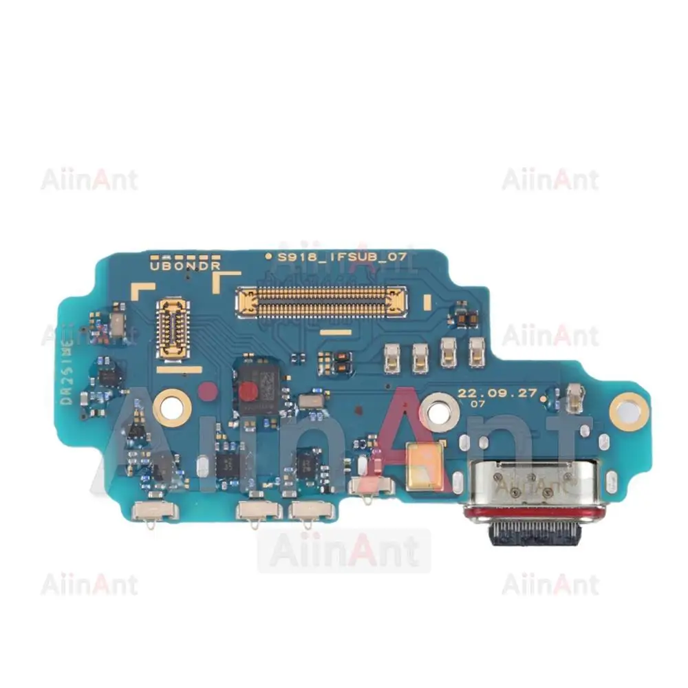 Aiinant USB Port Charger Board Dock Connector Charging Flex Cable For Samsung Galaxy S23 Ultra Plus S23+ S911B S916B S918B 5G