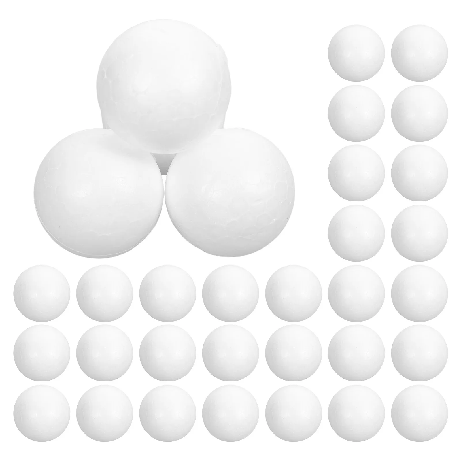 70Pcs 1.57 Inch Round Smooth Foam Balls White Polystyrene Craft Supply for DIY Handmade Ornaments School Art Modeling Household