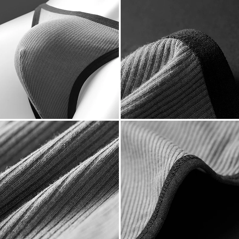 Ropa interior suave para hombre, calzoncillos elásticos de cintura baja, cómodos, transpirables, Sexy, con bolsa de bulto en U grande