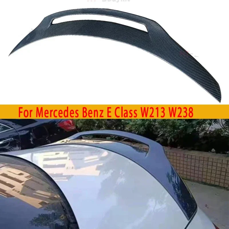 

For Mercedes Benz E Class W213 W238 Carbon Fiber Tail fins Rear Deck Spoiler Duckbill Car Wing Retrofit the rear wing body kit