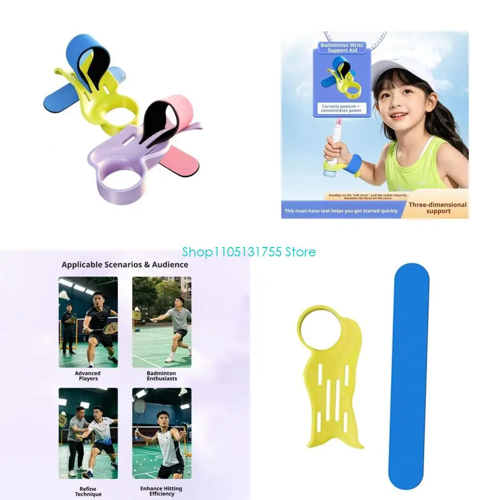 K0EF Badminton Wrist Trainer Stabilizers for Daily Drill, Swing Paths Practice Aid for Beginners, Coaches, and Courts Warms up