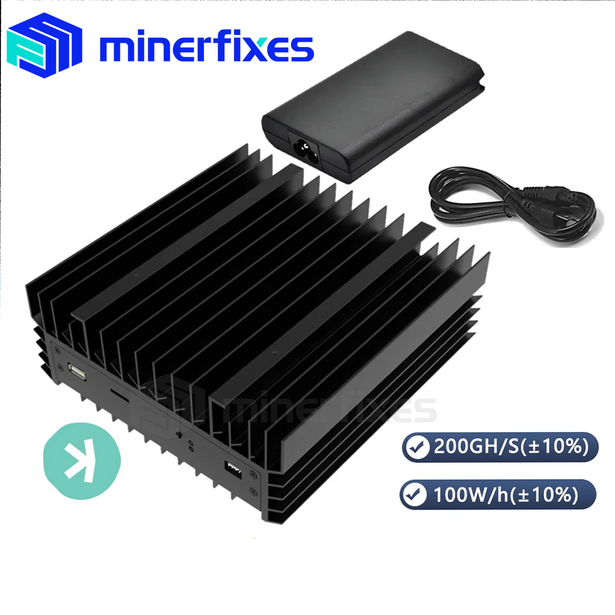 Máquina de minería iceriver ks0 pro 200gh Asic, suministro de energía oficial, Kaspa Crypto, envío gratis, en stock