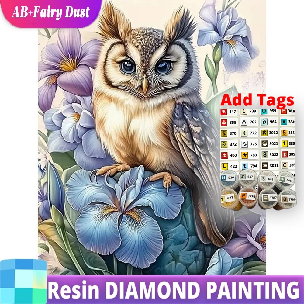 

Смола AB Фея Пыль Полный Квадратный Круглый Алмазная Мозаика Сова Животное DIY Акриловые Товары Для Ремесла Цветок Алмазная Живопись Наборы Для Птиц Искусство