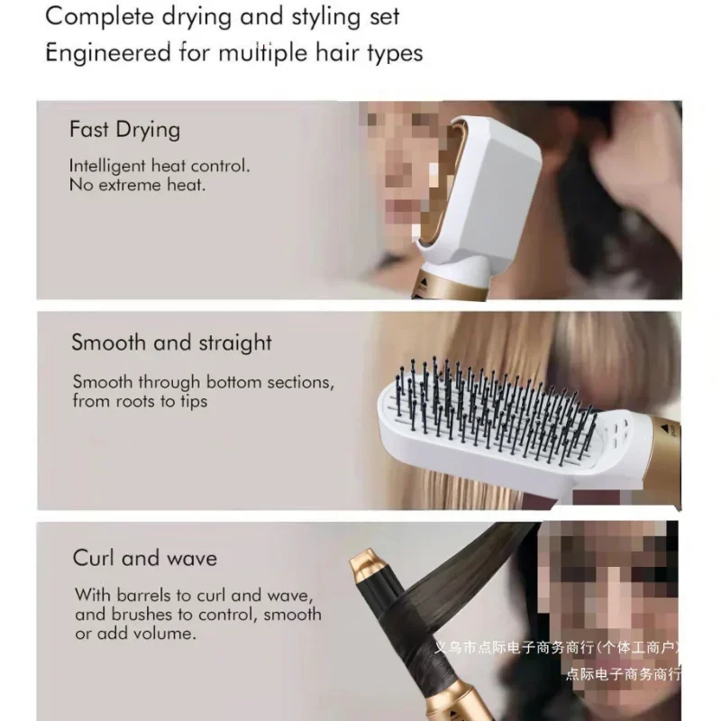 Hot Air Multifunctional Curling Iron Comb Automatic Hair Dryer Straightening Comb Roll