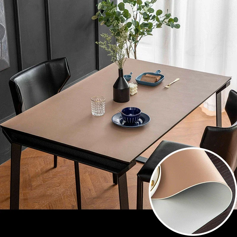 Anti Scalding Coffee Table Mat Leather Table Mat Waterproof Oil Resistant Wash Free Tablecloth Rectangular Dining Table Cloth