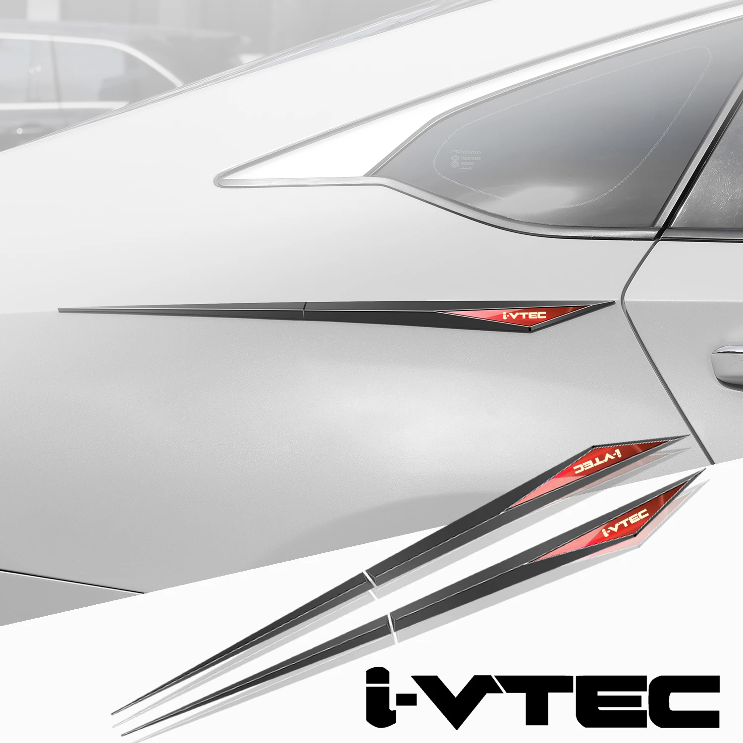 

2pcs car stickers TPU car accessories para auto for Honda acura ivtec i-vtec dohc civic accord