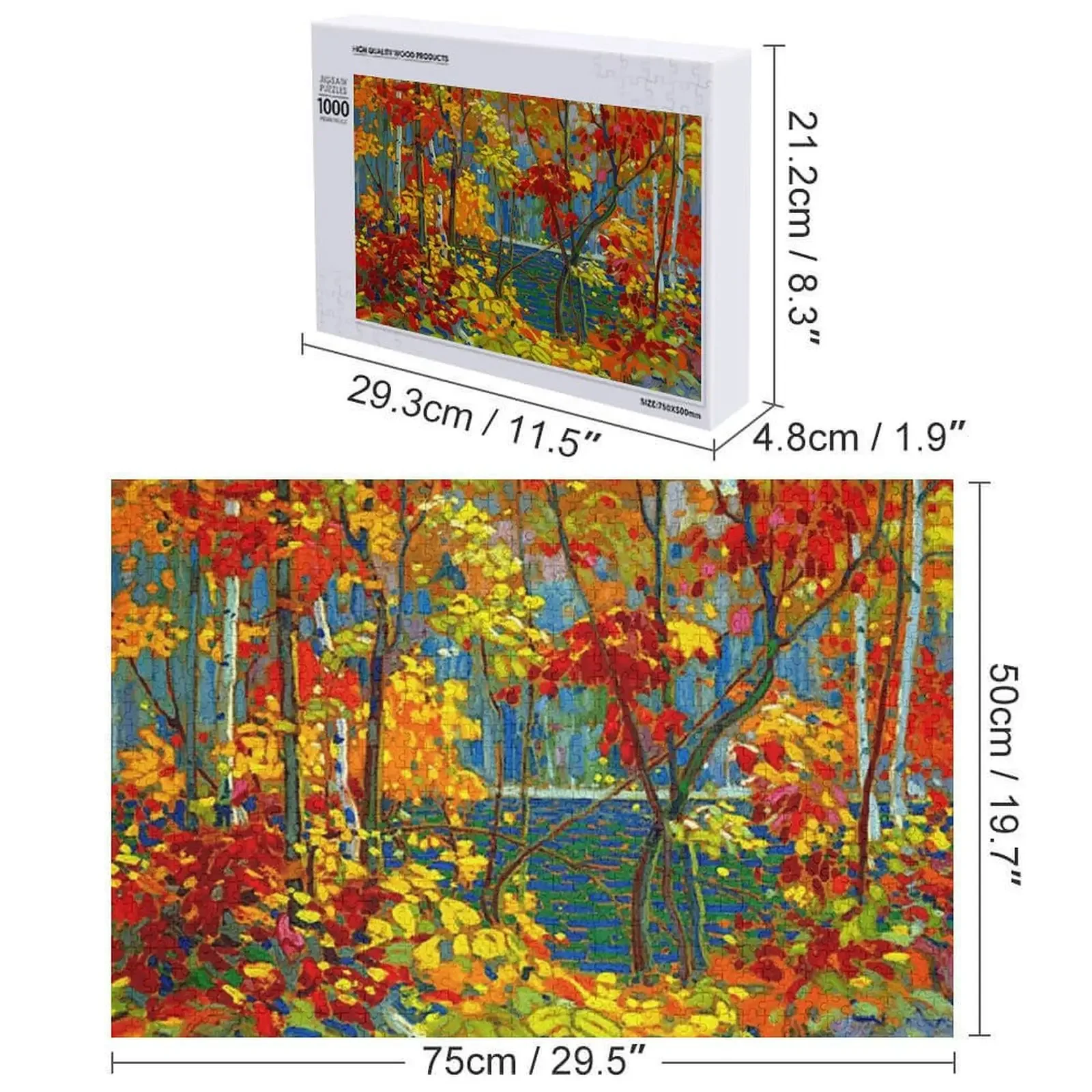 THE POOL : จิ๊กซอว์ภาพพิมพ์ศิลปะวินเทจ ปี 1919 ทอม ทอมสัน อัลกอนควิน พาร์ค จิ๊กซอว์แบบกำหนดเองสำหรับเด็ก