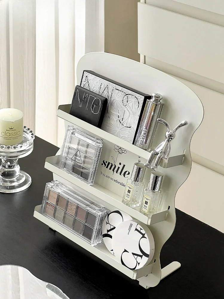 Desktop storage rack with multifunctional display, living room foyer key storage, ornaments without punching, layered