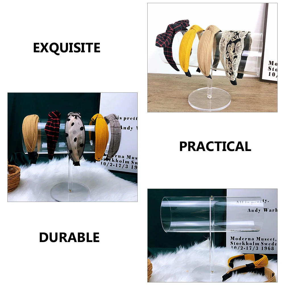 

Acrylic Headband Display Stand Organizer For Girls Hair Accessories Storage Holder Jewelry Rack Countertop Display For
