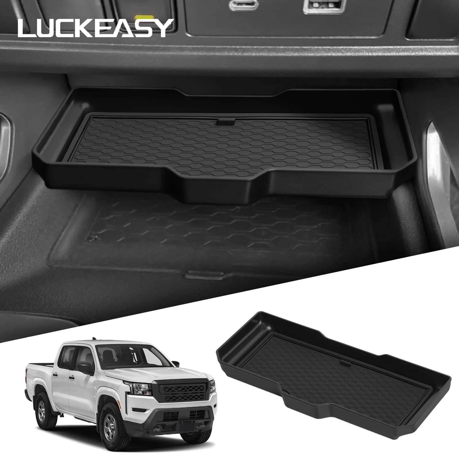 Caja de almacenamiento para consola Central Nissan Frontier 2022-2025, accesorios de Interior de coche, organizador de estilo colgante, bandeja de almacenamiento