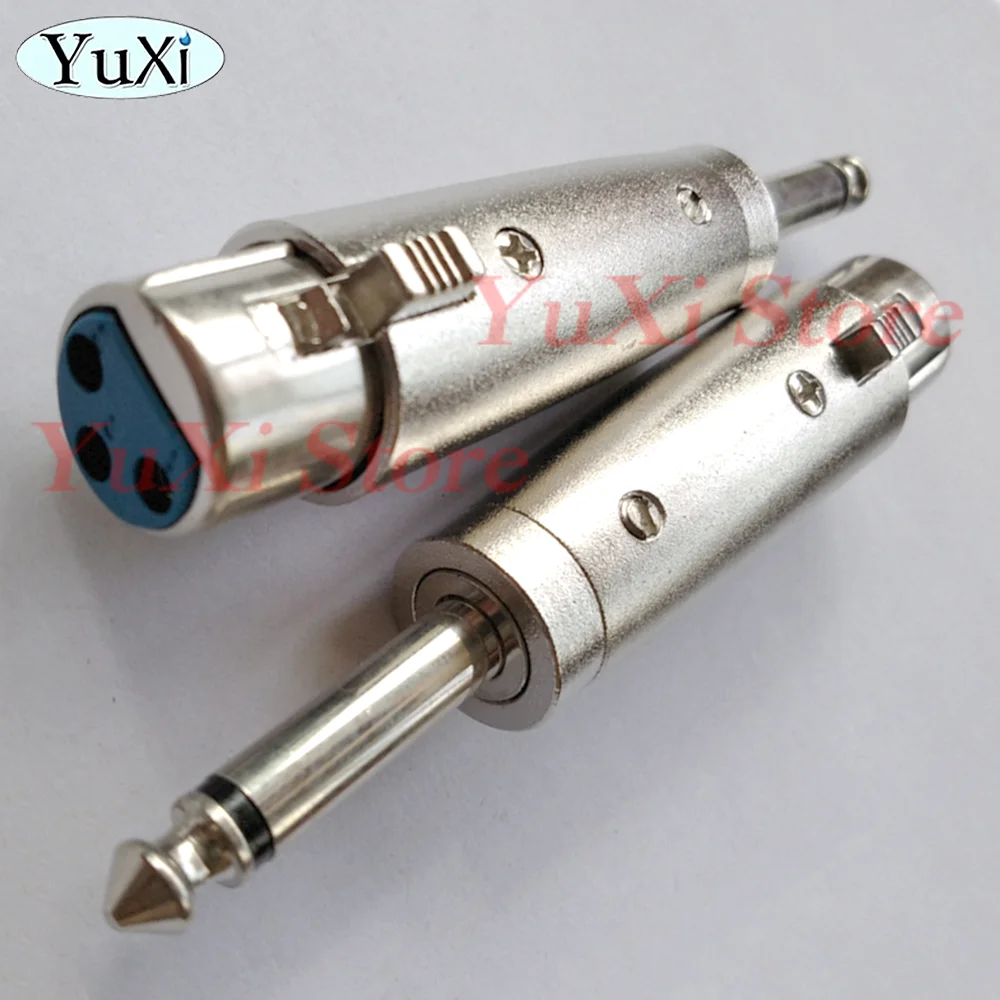 1/2 قطعة مطلي بالنيكل 3Pin XLR أنثى إلى 1/4 6.35 مللي متر ذكر جاك التوصيل ستيريو ميكروفون محول موصل TRS TS إلى XLR محول