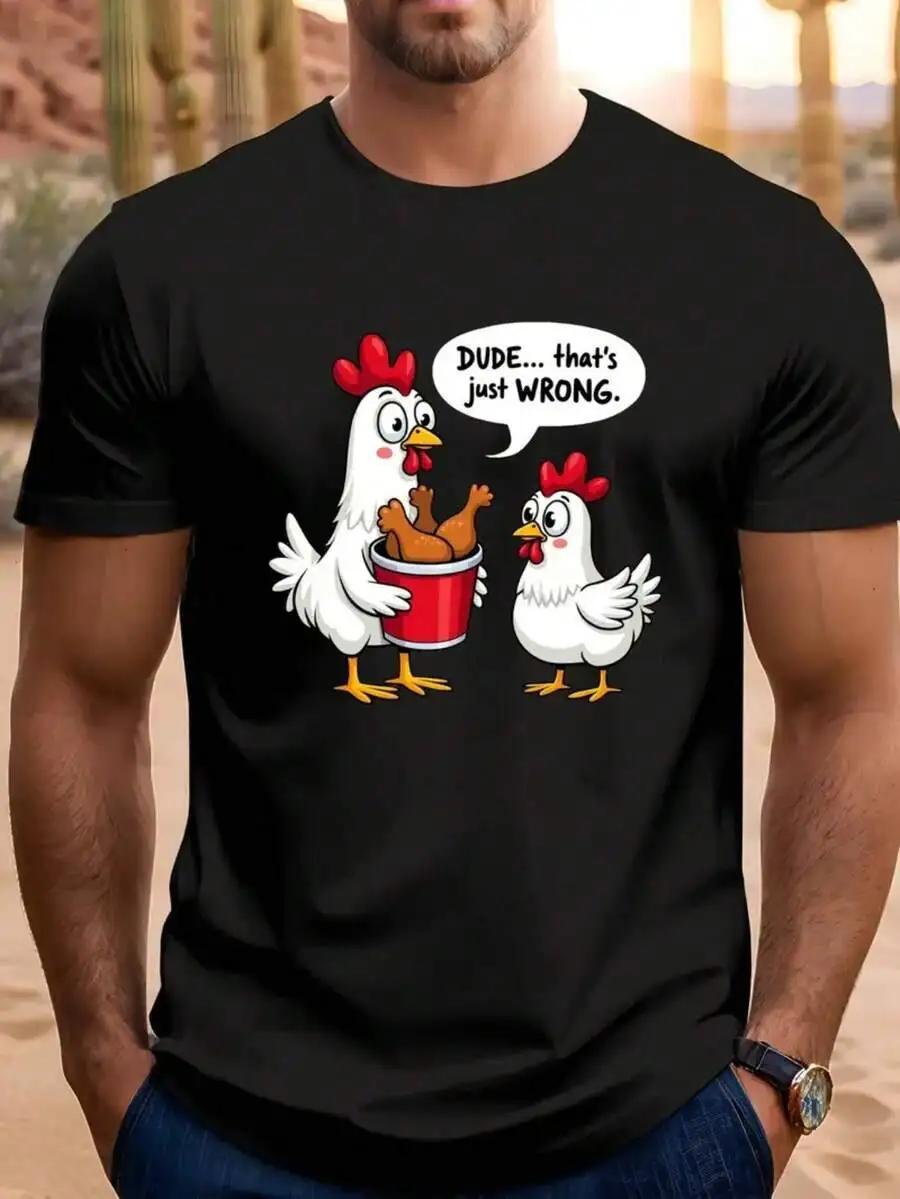 Men's T-Shirt Cotton, Letter Print T-Shirt, Black Crew Neck - Machine Washable, For Attire, Everyday Tshirt,, 100% Cotton Trendy