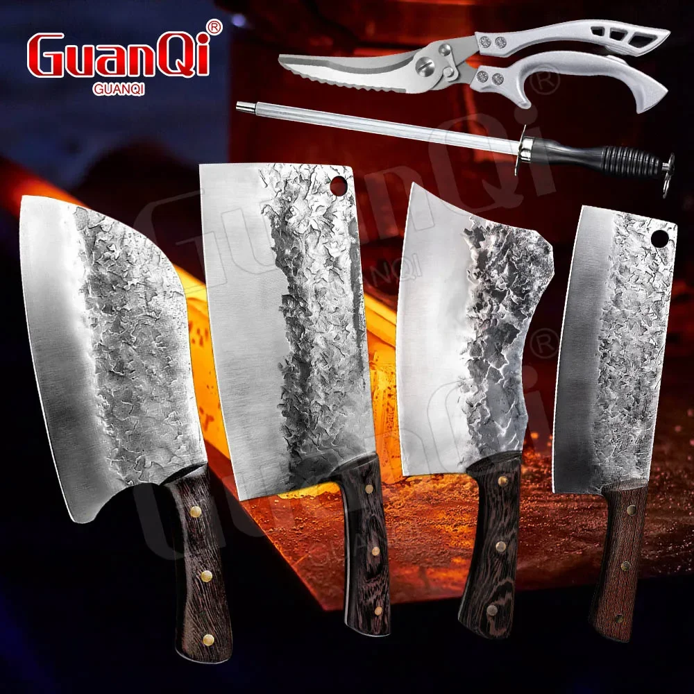 High Carbon 5Cr15Mov Steel Kitchen Knife Handmade Kitchen Chopping Utility Cleaver Knife Razor Sharp Slicing Knife Cooking Tools