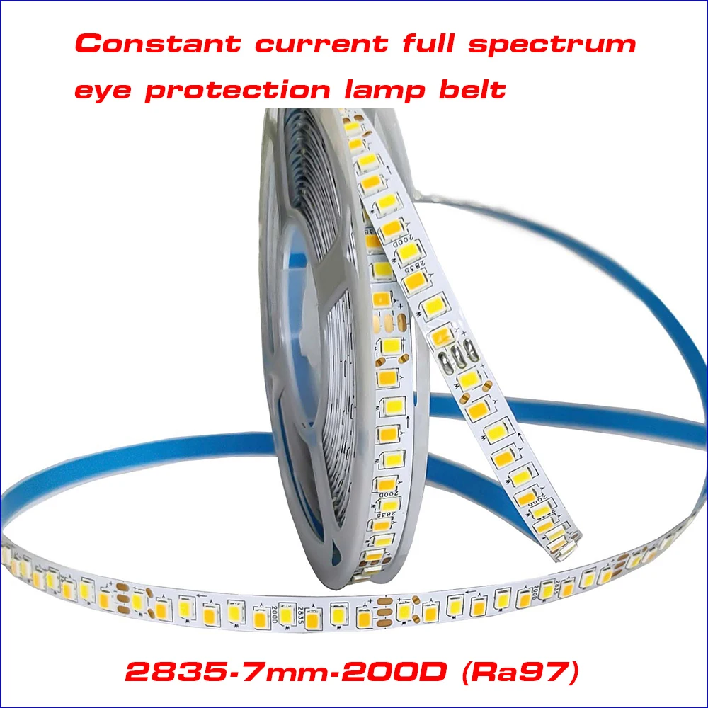 faixa-led-de-espectro-completo-para-deteccao-ocular-3-cores-corrente-constante-5-metros-2835-a-7mm-200d-5b10c-x-2-20w-x-2-chip-sanan-ra97