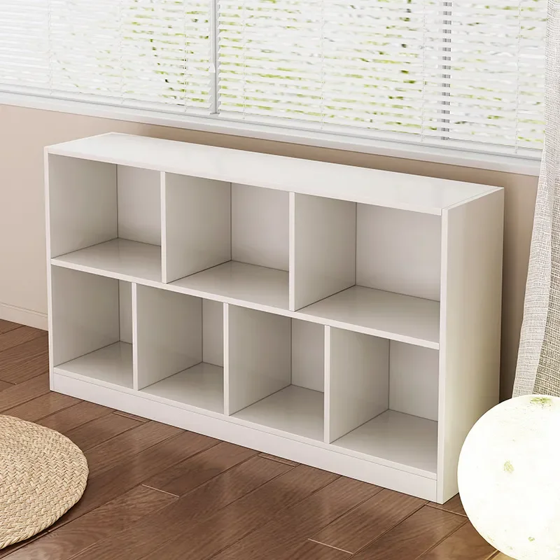 Household Bookcase Bookshelf Storage Cabinet Grid Locker for Living Room Kindergarten School Bag Wall Mount Shelf Organizer