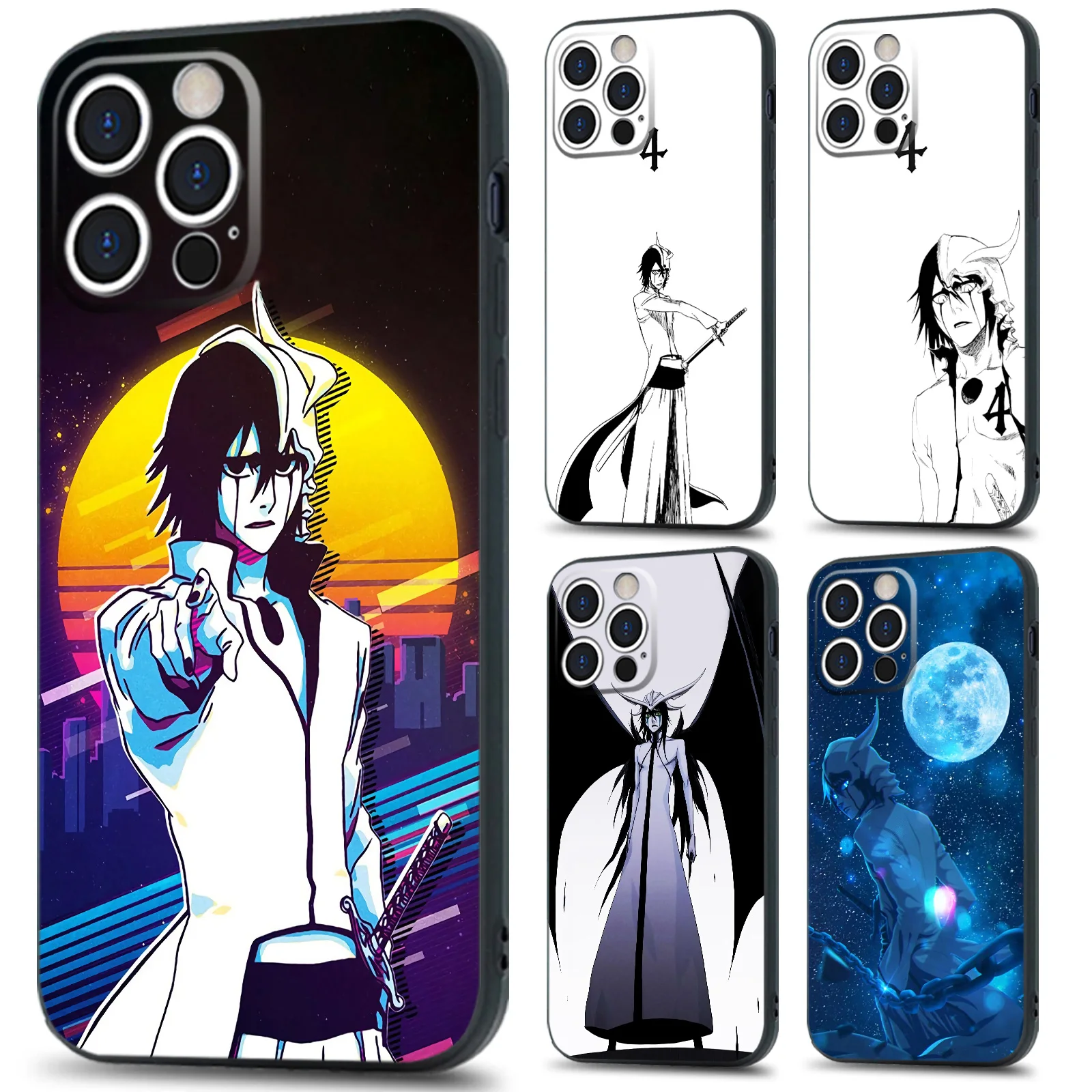 Ulquiorra Cifer Shockproof Silicone Manga Phone Protective Case for iPhone Xr Xs 12 13 Mini 11 14 15 16 Pro Max 7 8 15 16 Plus