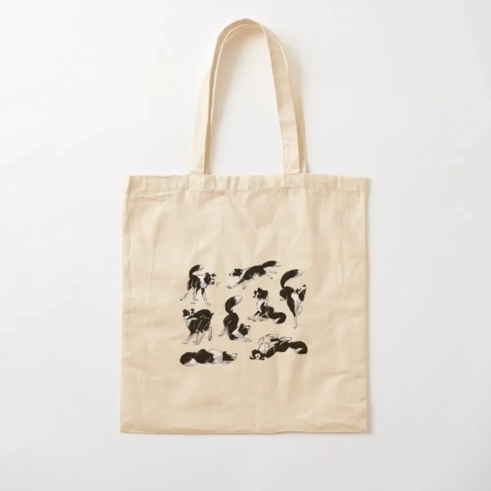 

Border collie Tote Bag shopper bag women canvas hand bag custom tote great