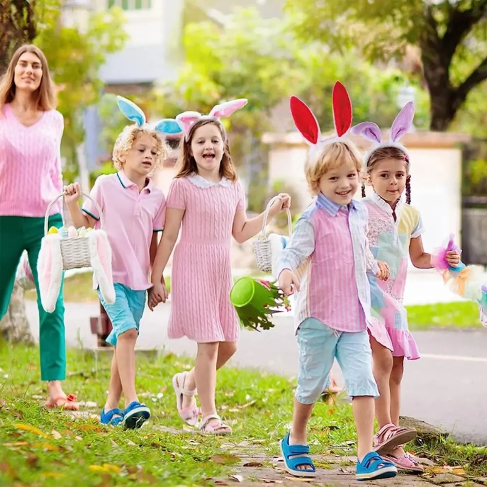 Rabbit Ear Easter Headbands Adult Cute Colorful Bunny Ear Easter Head Hoop Costume Props Masquerade Tiara