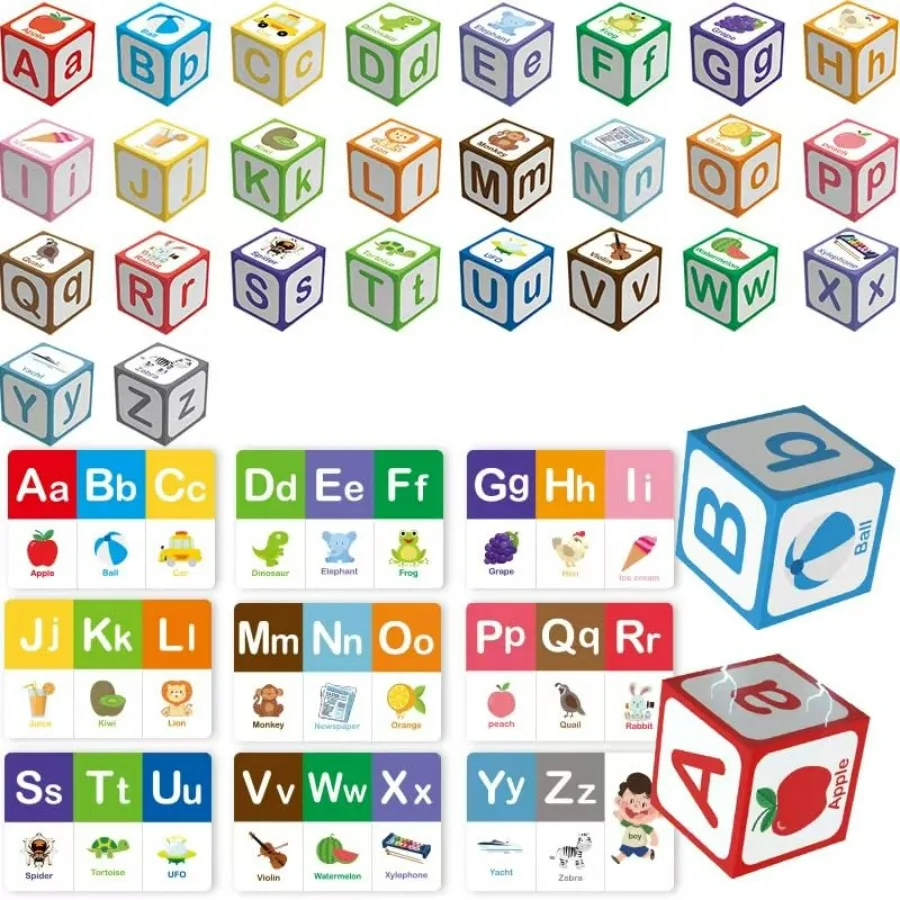 's Multiple Activity Toys Educational Alphabet Building Blocks Set