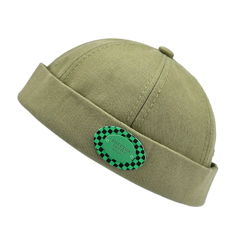 Unisex Bonnets Retro Dome Melon Brimless BeanieMen Women Cap Skullcap Sailor Cotton Mechanic Trendy Elastic Panels Docker Hat