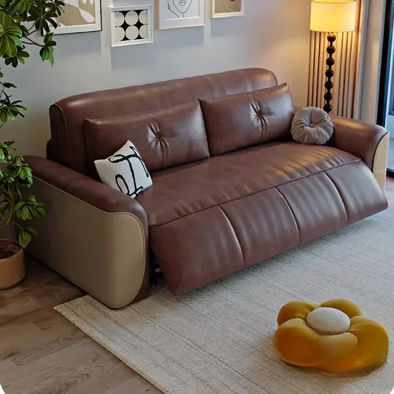 

Дизайнерские водонепроницаемые коричневые диваны с высокой спинкой, электрические роскошные диваны для ленивых, диван для спальни, салона, скандинавская мебель для дома Divano Soggiorno