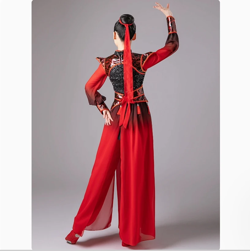 Hanfu جيوتشو تونغشيا شينغ شيانغ وانغ شينغ ملابس رقص Wuxia السيف الرقص النمط الصيني أداء زي مجموعة الإناث #5