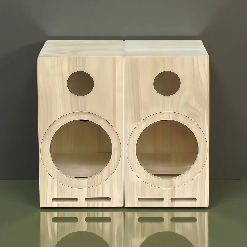 

Пустой корпус для Hi-Fi акустической системы 6,5 дюйма, двухполосный, из массива дерева, для полочных колонок, 146 мм