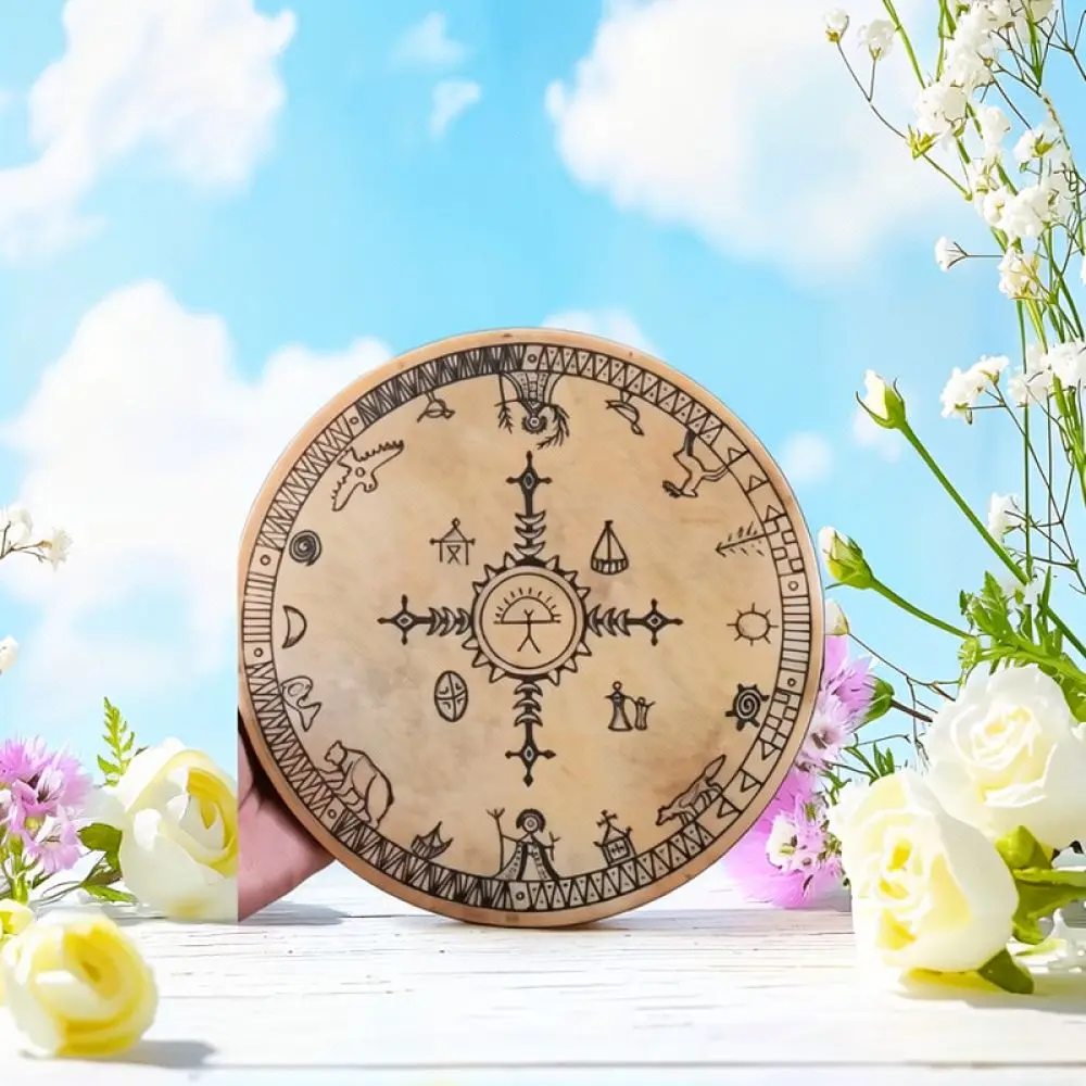 Tree Of Life Shaman Drum Siberian Style Hand Percussion Instrument Musical Art Ornament For Daily Yoga